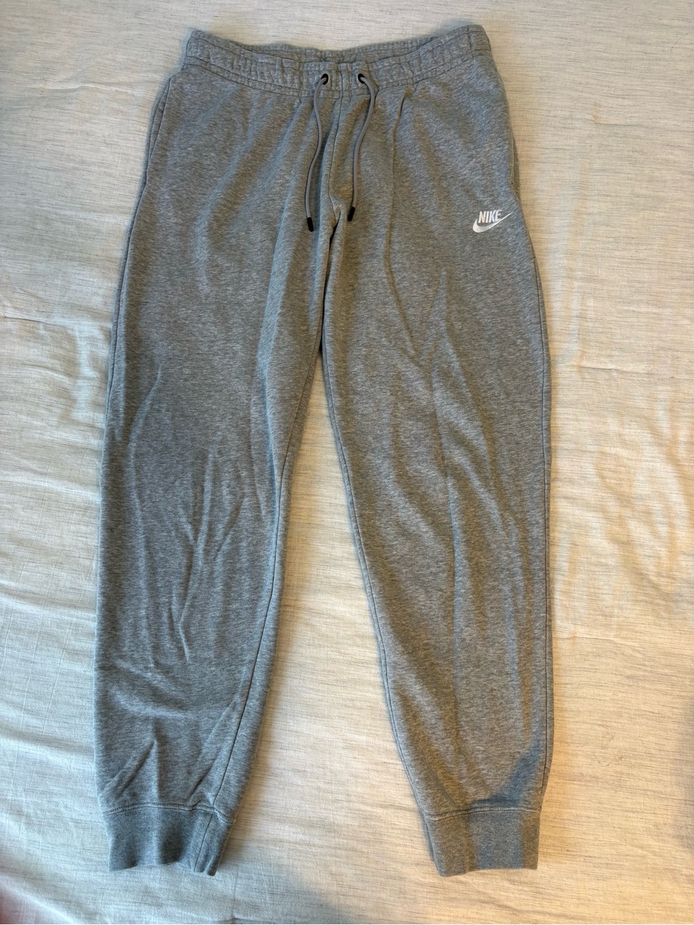Nike Women’s Mid-Rise Club Fleece Joggers Size Medium - Grey, Gently Worn